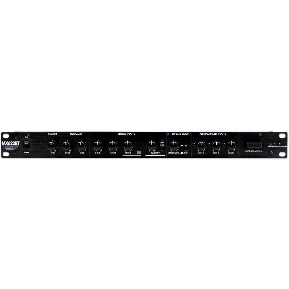 ART MX622BT 6-kanaals stereo mixer met Bluetooth en EFX loop
