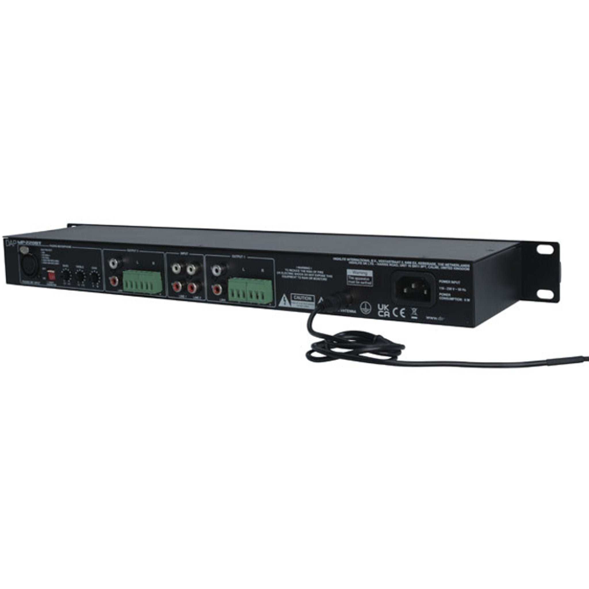 DAP MP-220BT dubbele mediaspeler met bluetooth en omroep-mic interface
