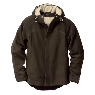 Herren-Kapuzenjacke Hirschleder, Oliv
