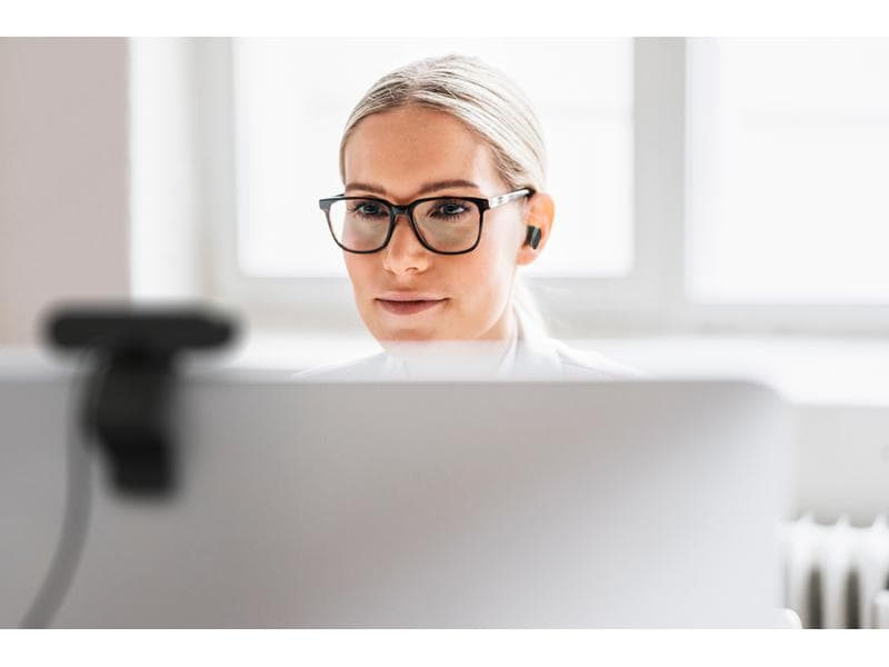 Logitech Headset Zone True Wireless Grau Bluetooth Earbuds in der Business-Version mit geräuschunterdrückendem Mikrofon