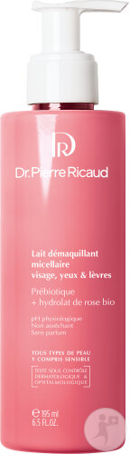 Dr. Pierre Ricaud Lait Démaquillant Micellaire Prébiotique + Hydrolat De Rose Bio Flacon Pompe 195ml