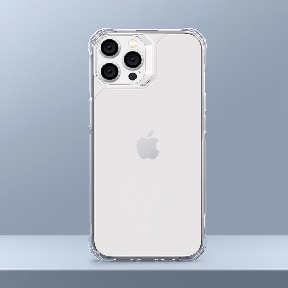 iPhone 14 Pro Max Air Armor Series Hybrid Hülle TPU Bumper Acryl Rückseite   Air Cushion Fallschutz - Transparent
