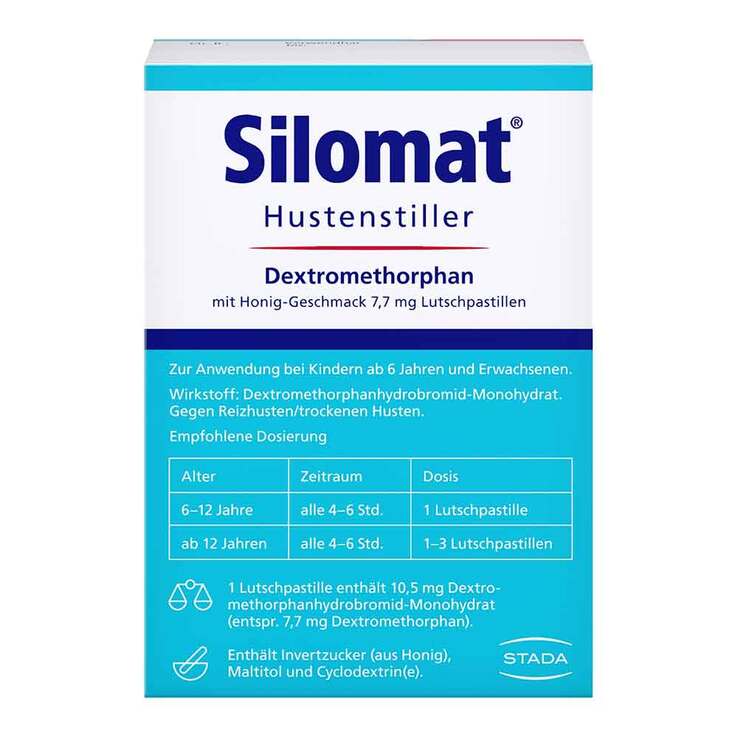 Silomat Hustenstiller Dextromethorphan mit Honig-Geschmack, 40 St