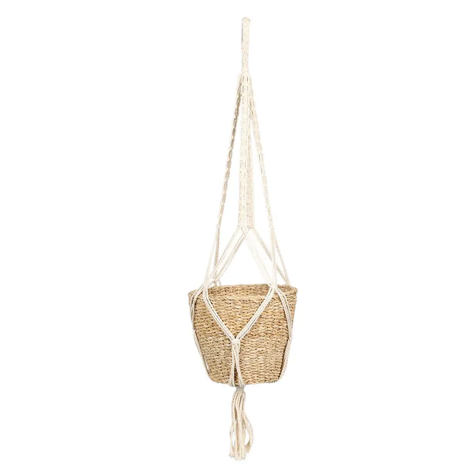 Natural Living plantenhanger met zeegras pot - H110 cm - D25 cm