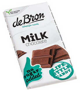 de Bron Suikervrije Tablet Milk Chocolate 75GR
