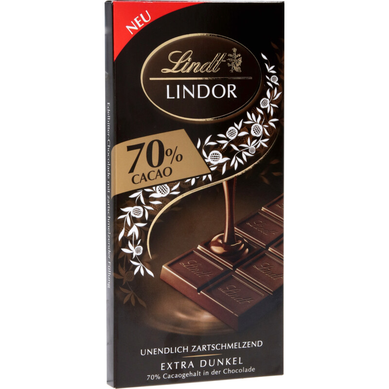 Lindt Lindor reep 70% pure chocolade