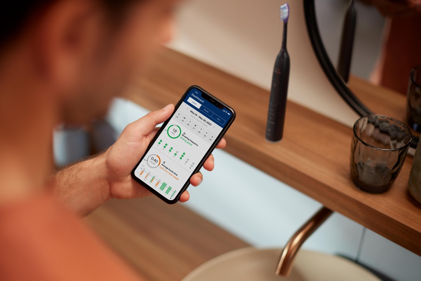 Philips - Sonicare Sort Elektrisk Tandbørste Series 7100 HX7421/01