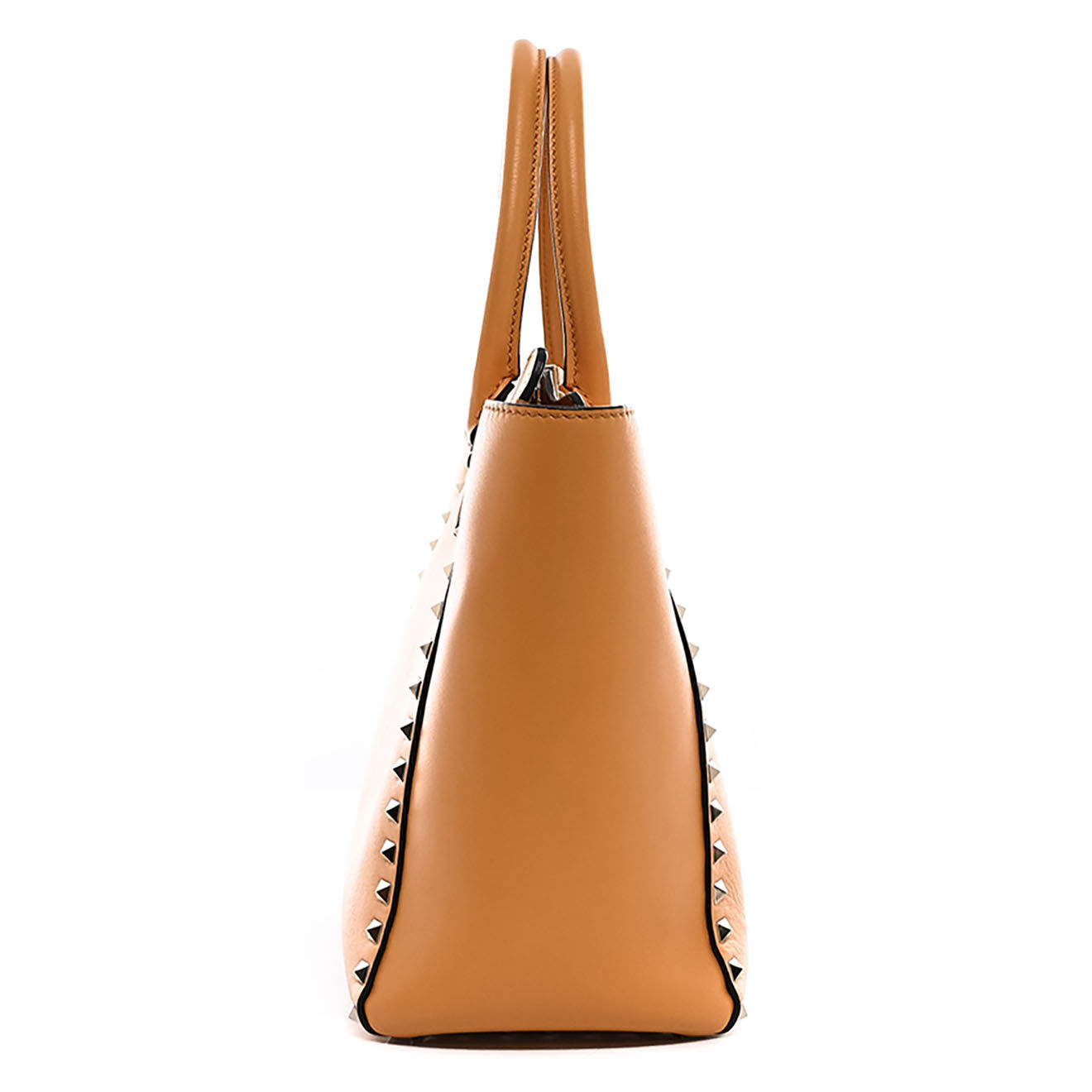 Valentino Sac cabas Rockstud en Cuir orange - Très bon état - L.26 cm