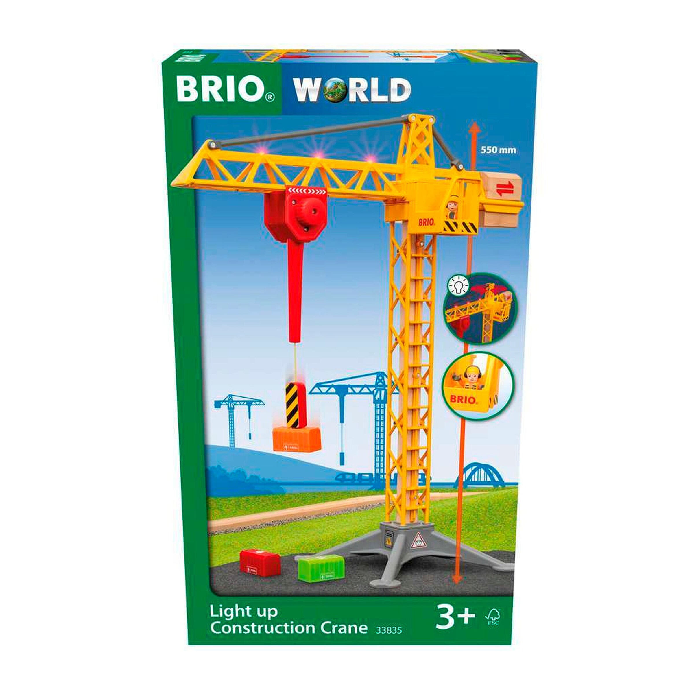 BRIO Großer Baukran mit Licht