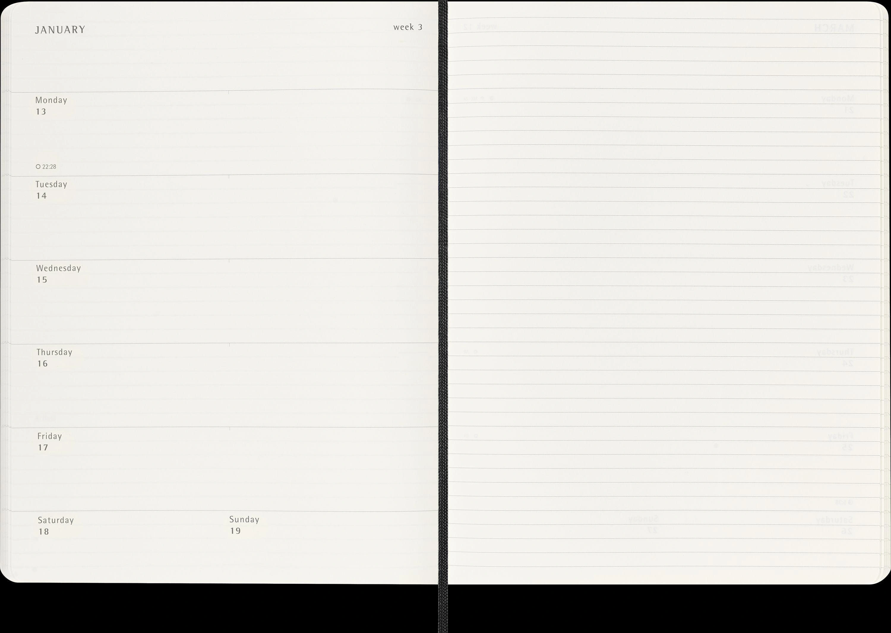 Moleskine 18 Monate Wochenkalender 2024/2025, XL