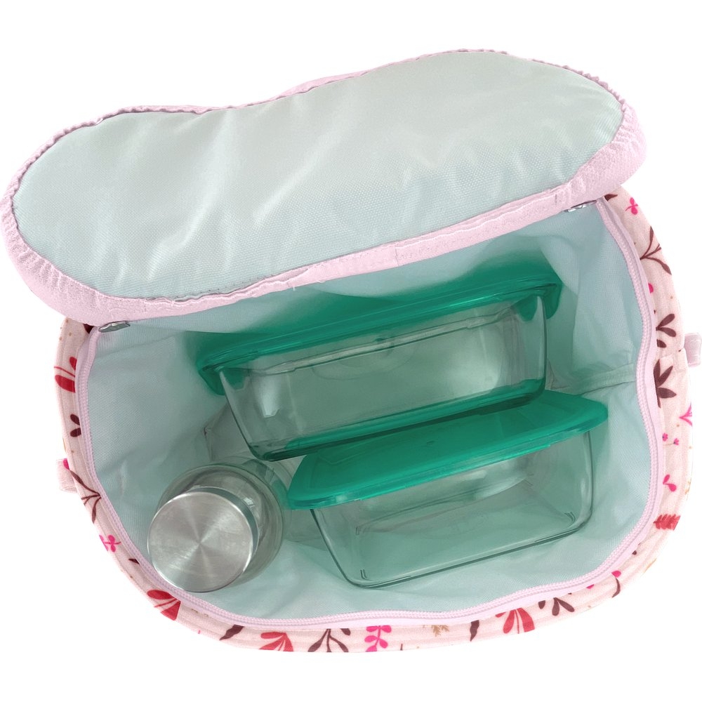 Sac Lunch Isotherme Herbier Rose