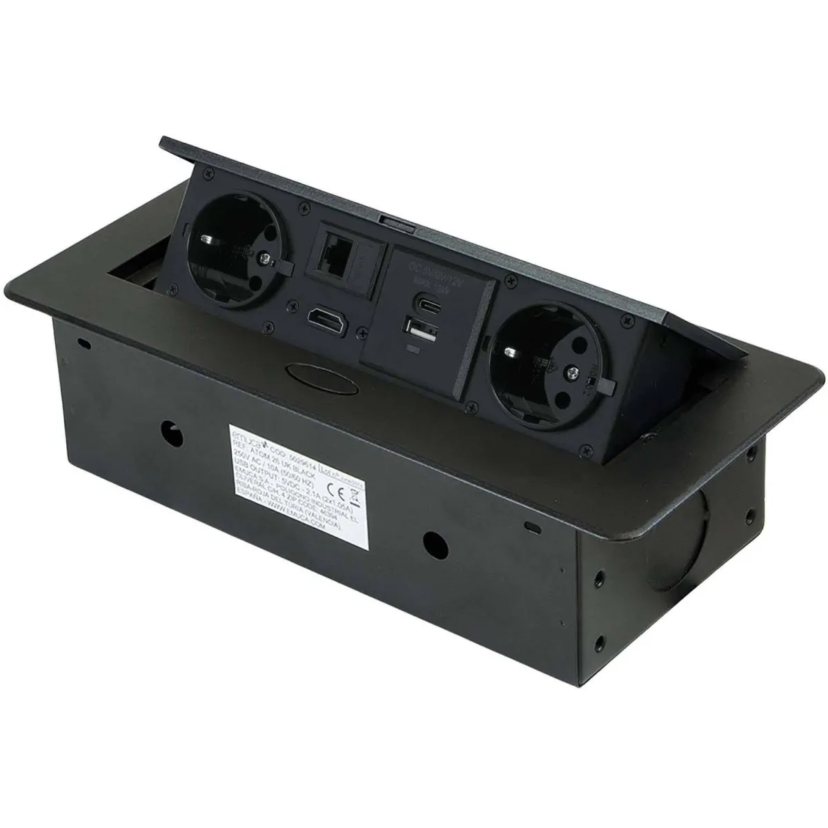 Emuca Multiconnecteur Atom 26 - Noir