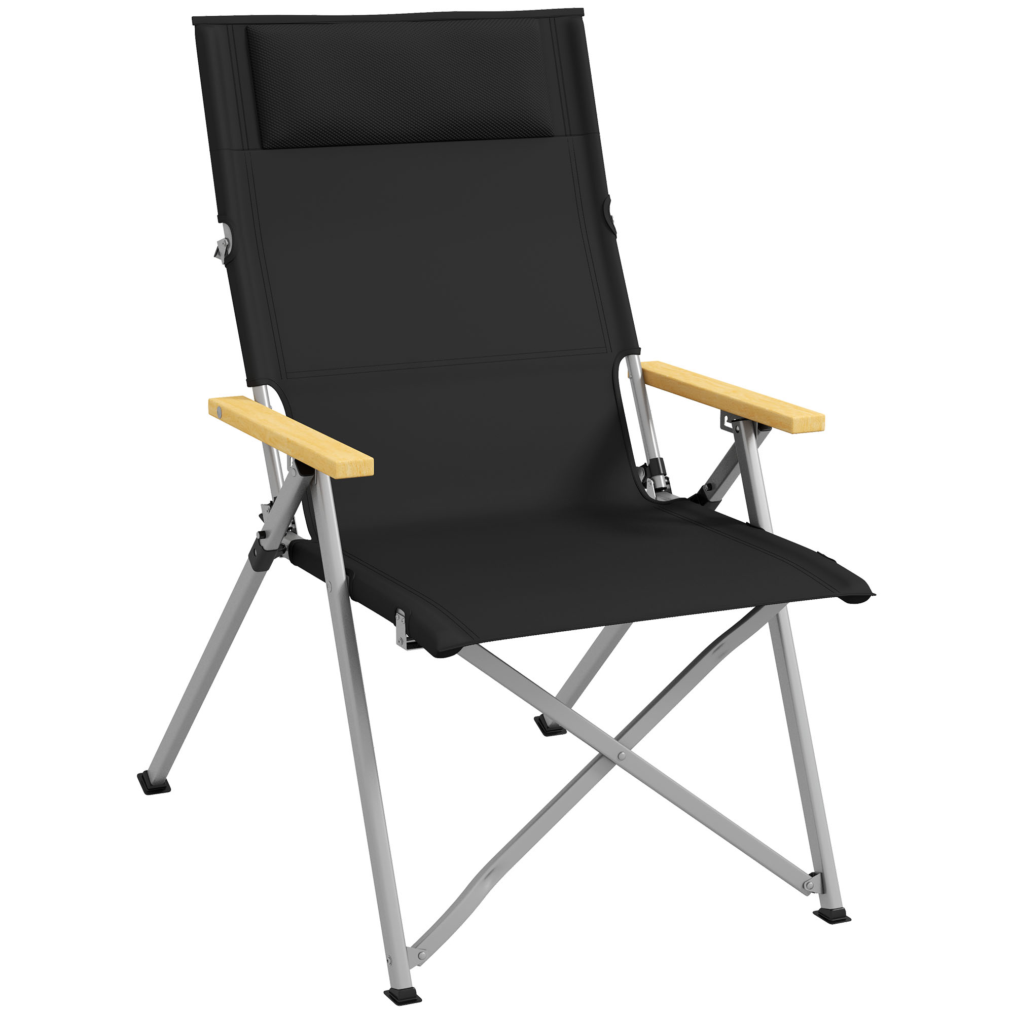 Cadeira de camping Outsunny preta