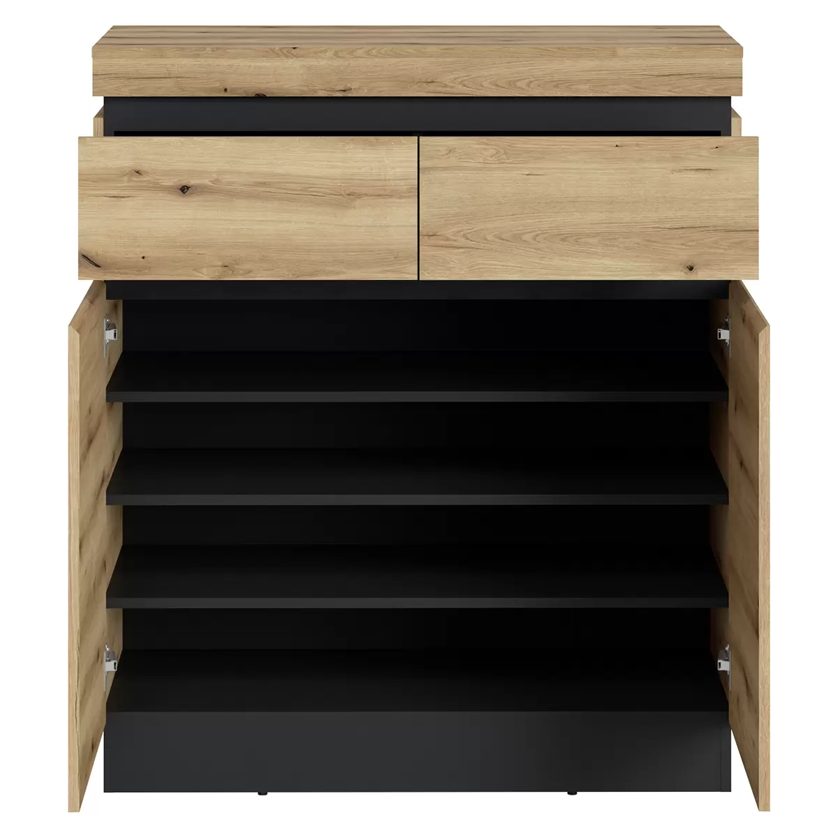 Sideboard 2T&2S Corte Eiche,grau