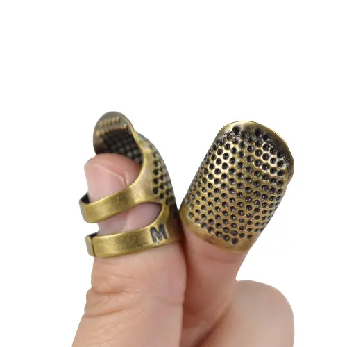 Metall Näh Fingerhut Verstellbare Finger Schutz Kappe Mercerie Zubehör - Bronze