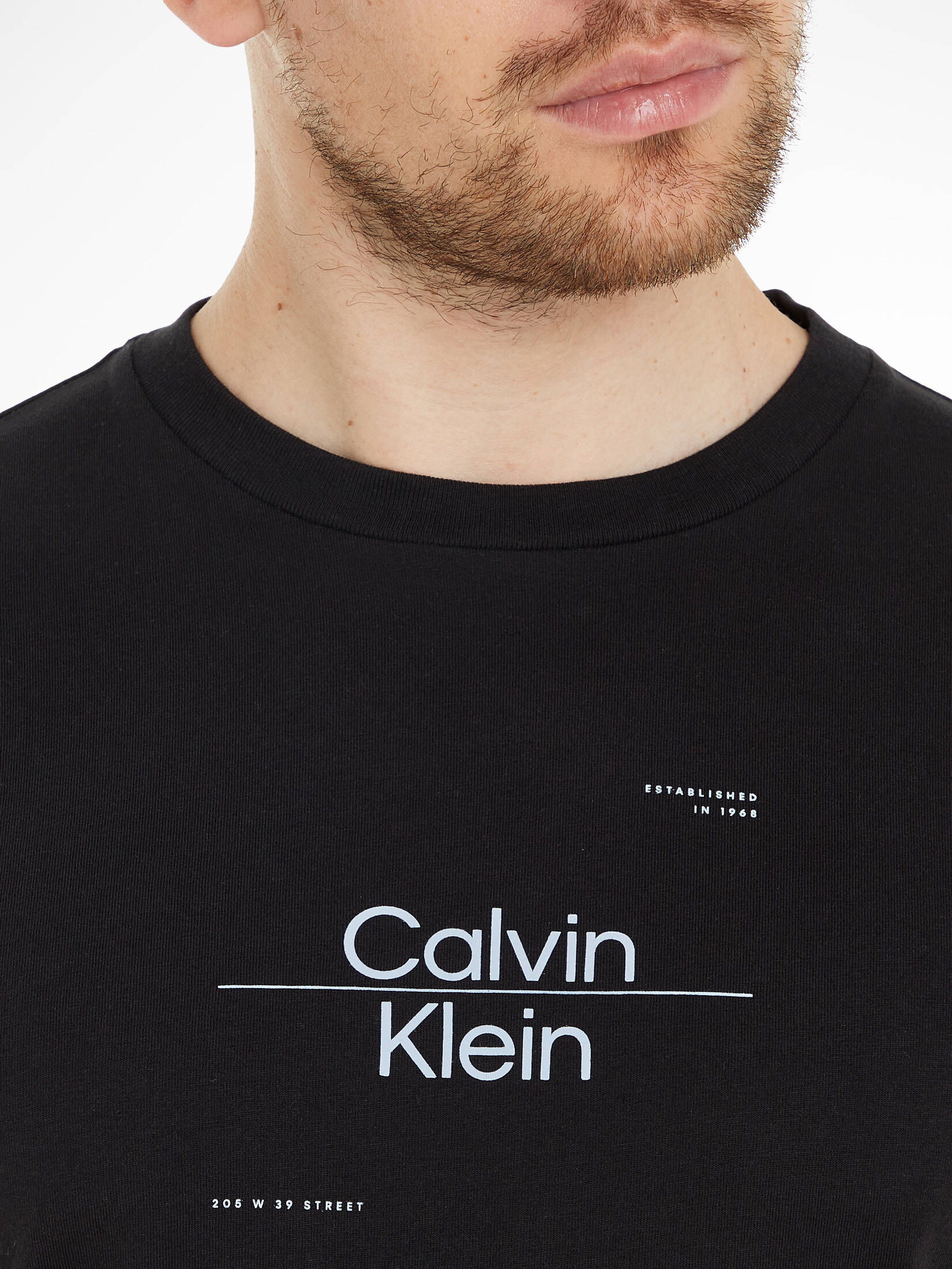 CALVIN KLEIN| Herren T-Shirt OPTIC LINE LOGO