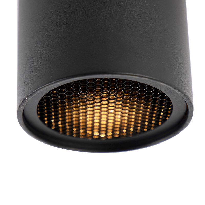 Design opbouwspot zwart GU10 50mm - Tubo Honey