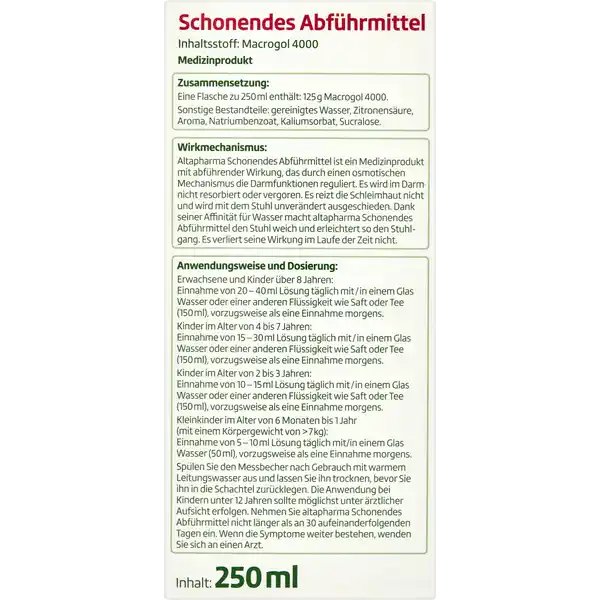 Schonendes Abführmittel