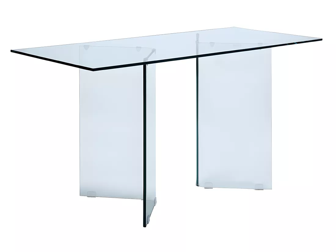 Bureau CLARISSA - Verre trempé - Transparent