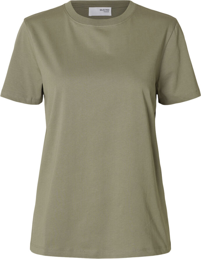 Selected Femme SLFMYESSENTIAL SS O-NECK TEE NOOS Vetiver