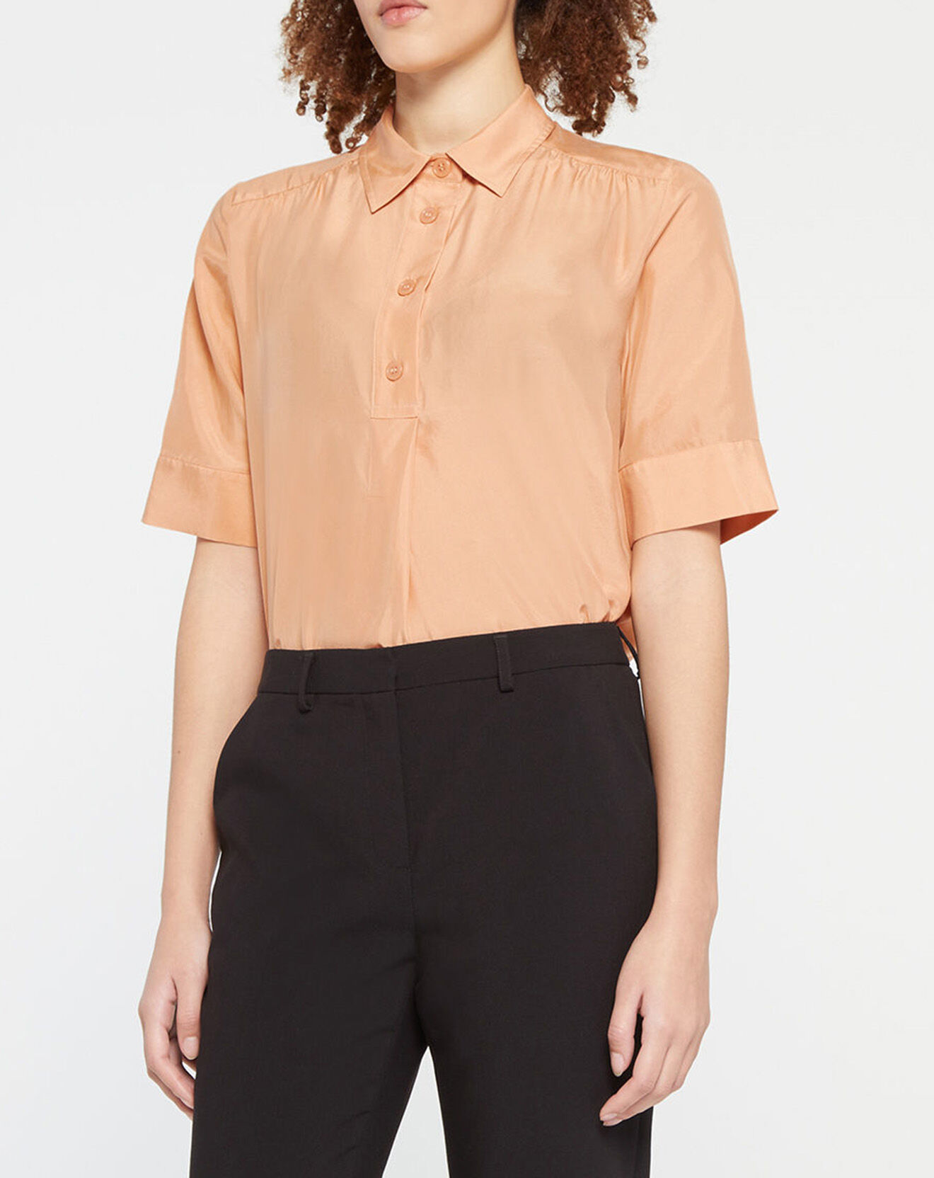 Jodhpur Top Malibu 100% Soie saumon clair