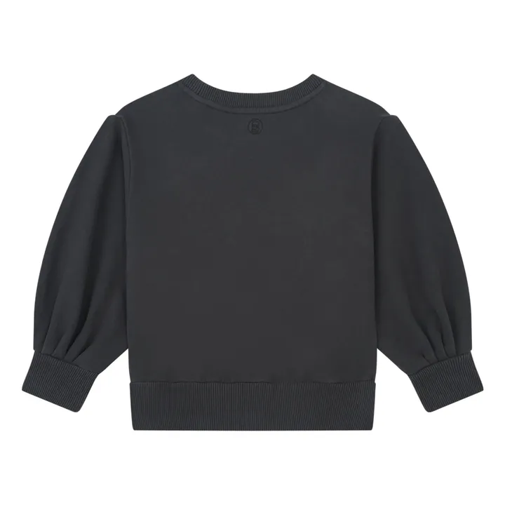SMALLABLE BASICS Sweat Fille Boxy Molleton Bio | Noir
