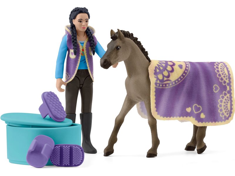 Schleich Spielfigurenset Horse Club Beauty Set mit Kim Mini-Playset fördert kreatives Spielen