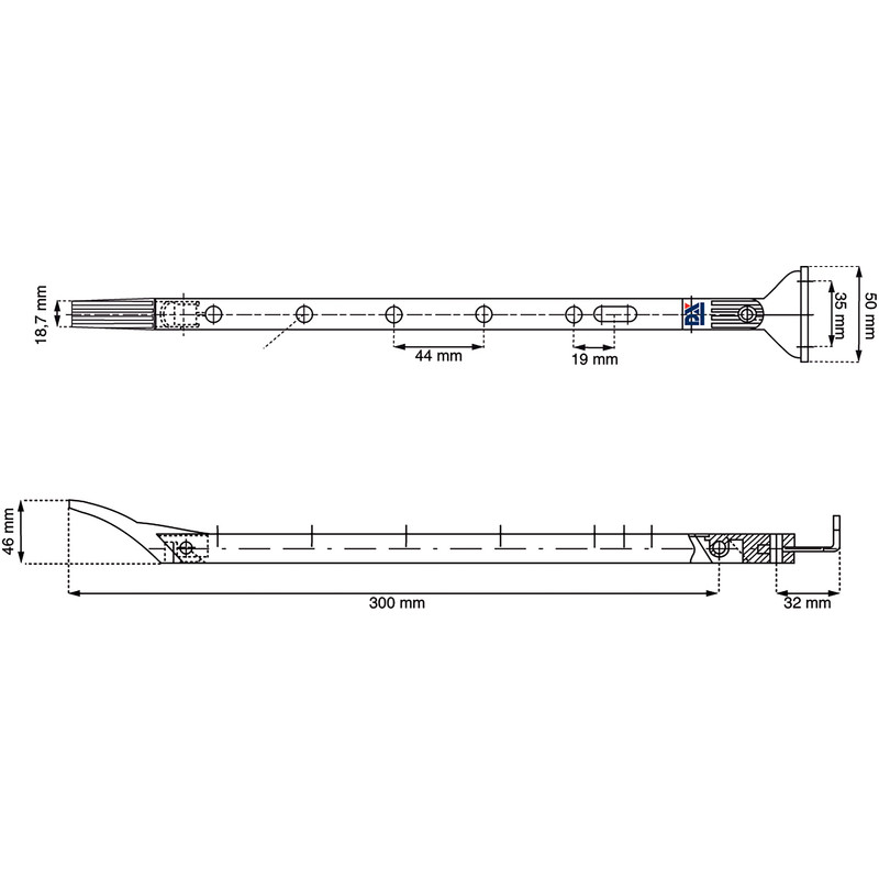DX raamuitzetter 30cm Wit-wit