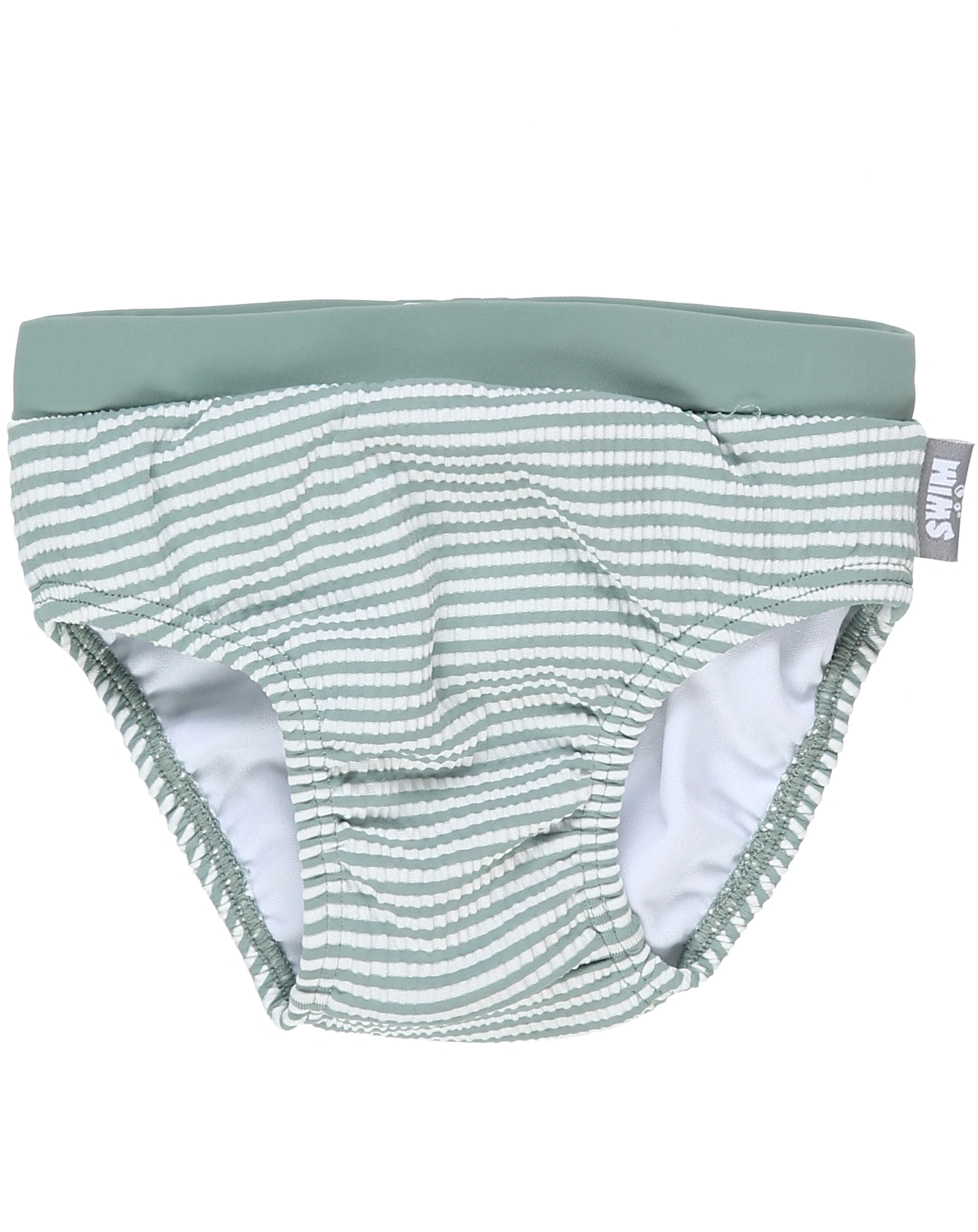 Badehose HAI gestreift in dunkelgrün