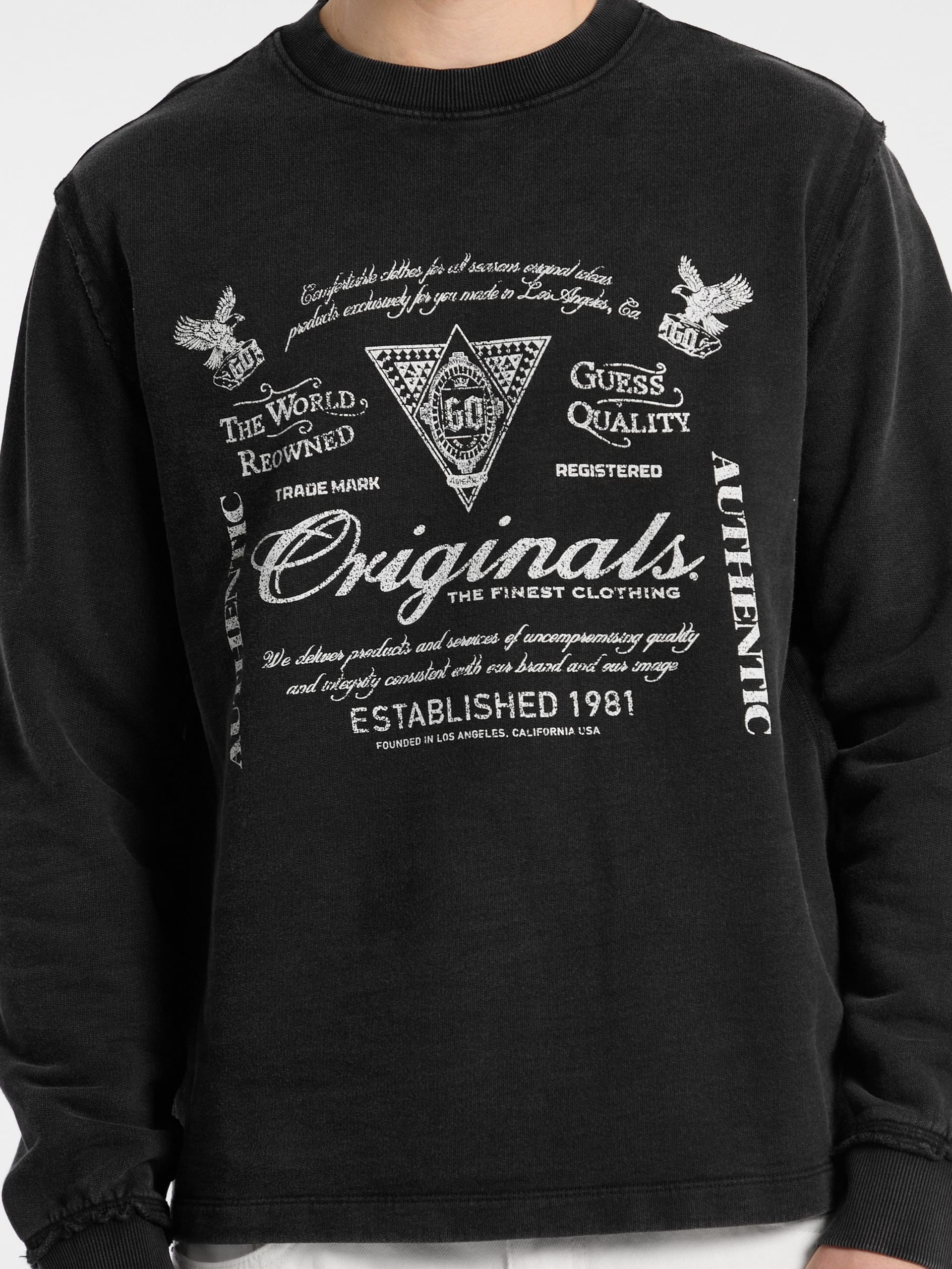 Camiseta de gola redonda leve e ecológica GUESS Originals