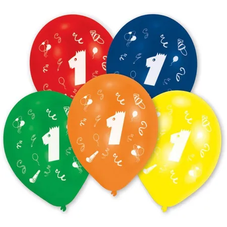 amscan Ballons mit Zahl 1, 10 Stück