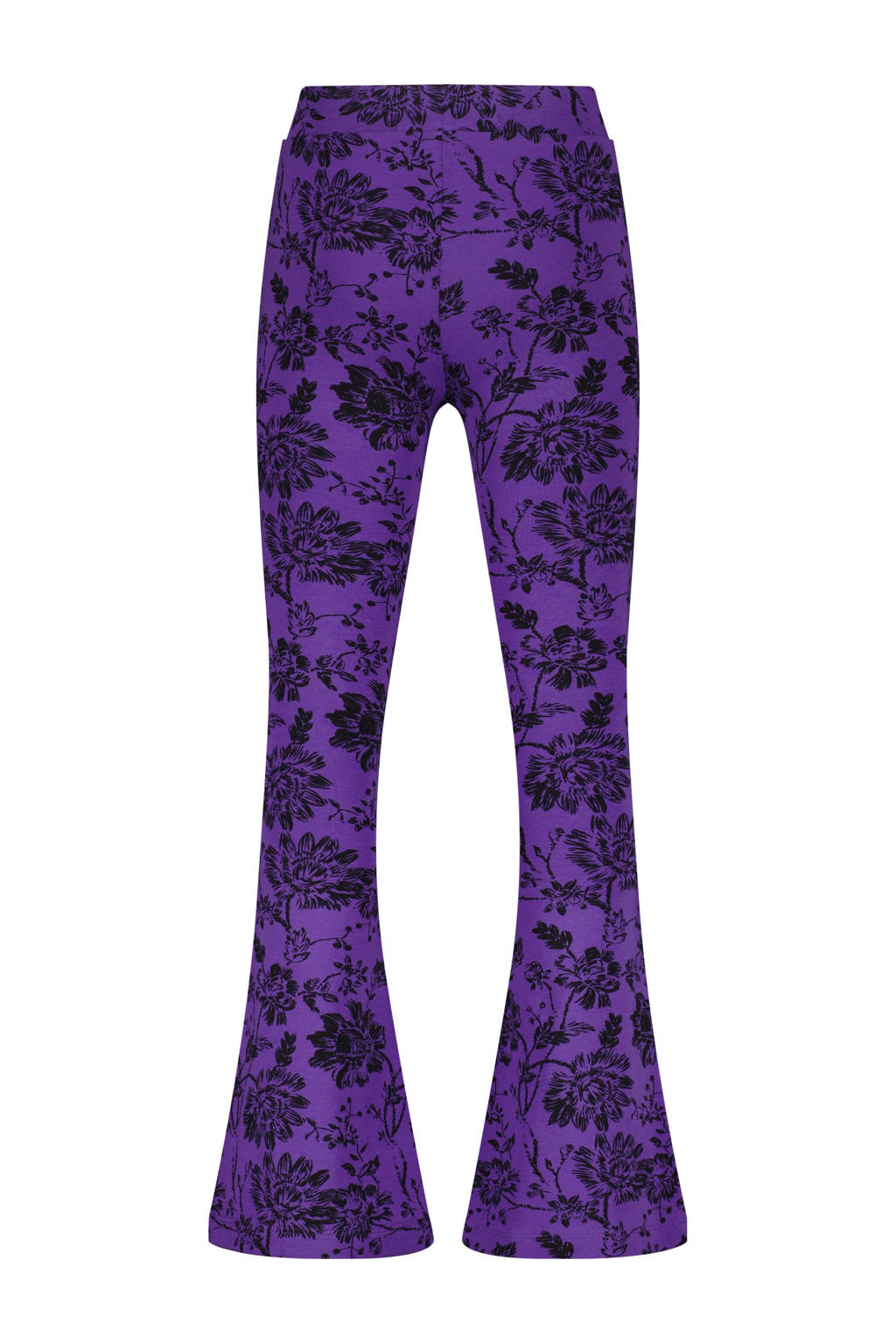 Vingino gebloemde flared broek Suza paars