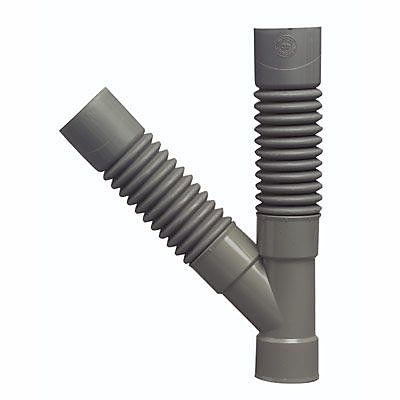 Raccord d'évacuation souple PVC Y Wirquin ø32 mm à coller