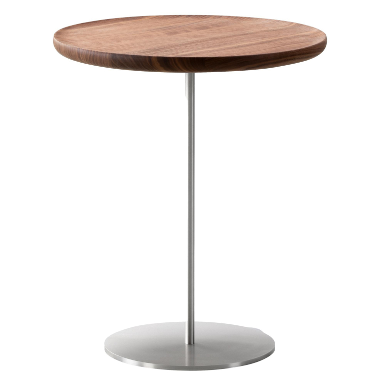 Fredericia Pal bijzettafel rvs onderstel 44 walnut