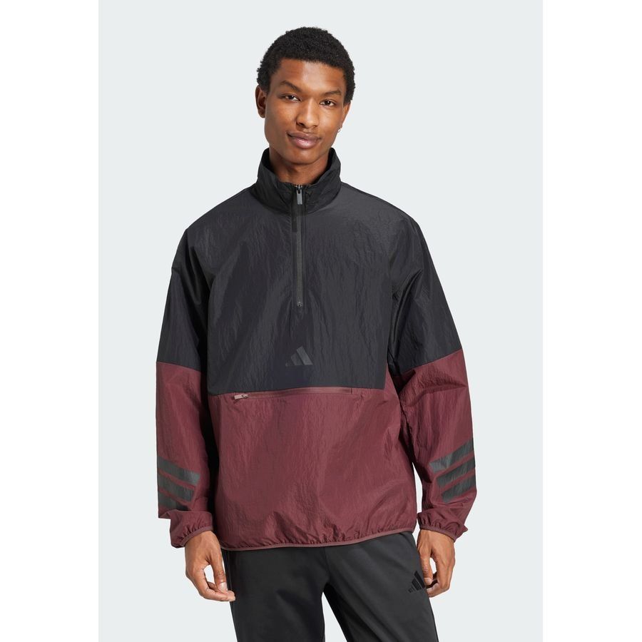 Adidas Sweat-shirt toile demi-zip 3 bandes Future Icons