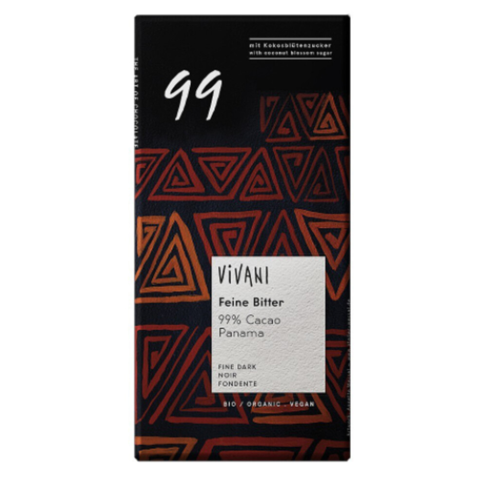 10x Vivani Chocolade Feine Bitter 99% Cacao80 gr