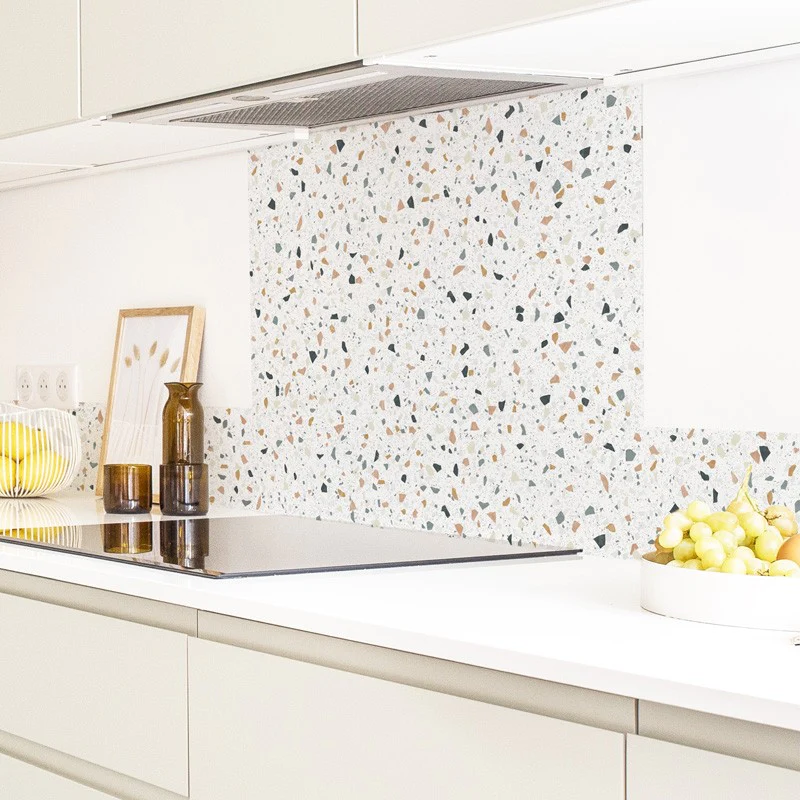 Crédence cuisine Fond de hotte ALU : L 90cm x H 70cm - TERRAZZO DOLCE