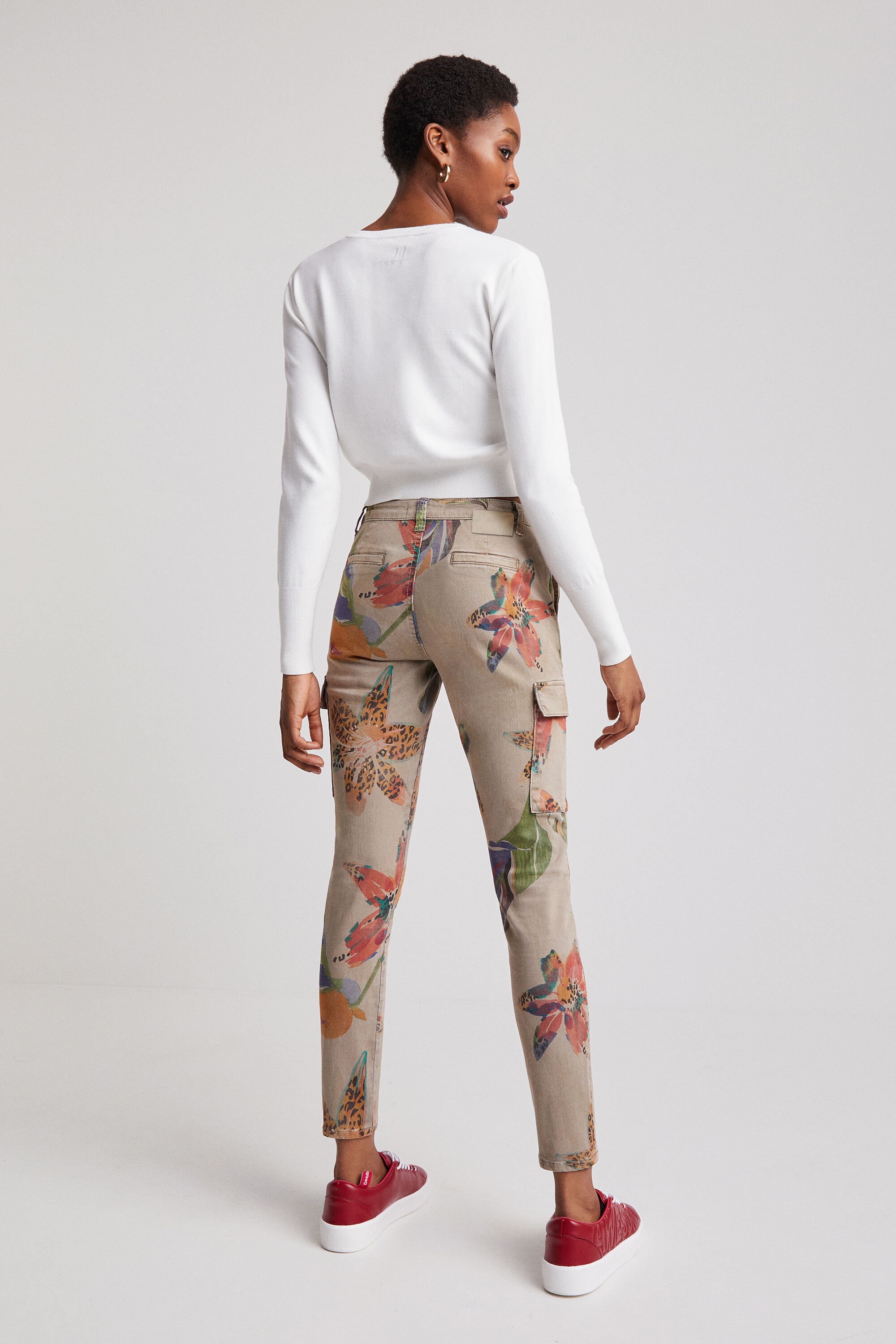 Pantalon cargo camoflower