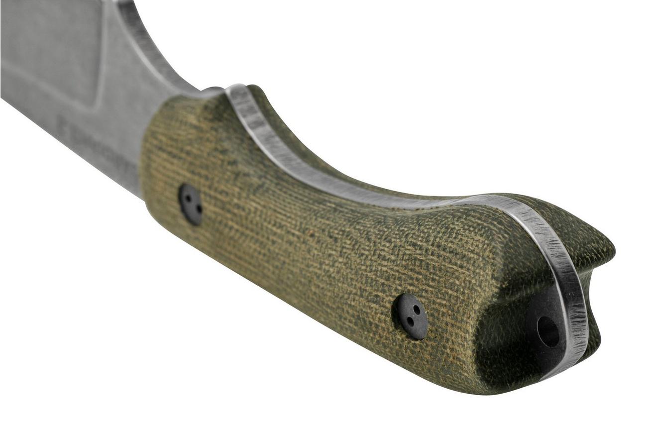 Bradford Knives Guardian 3, 32S-102-MC MagnaCut Sabre Stonewashed, 3D OD Green Micarta, vaststaand mes