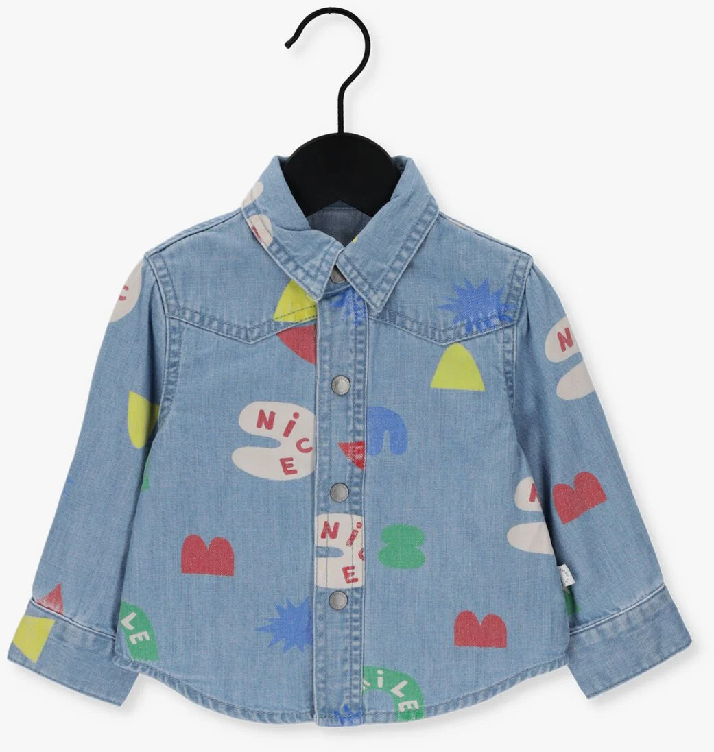 STELLA MCCARTNEY KIDS blauwe stella mccartney kids blouse shirt