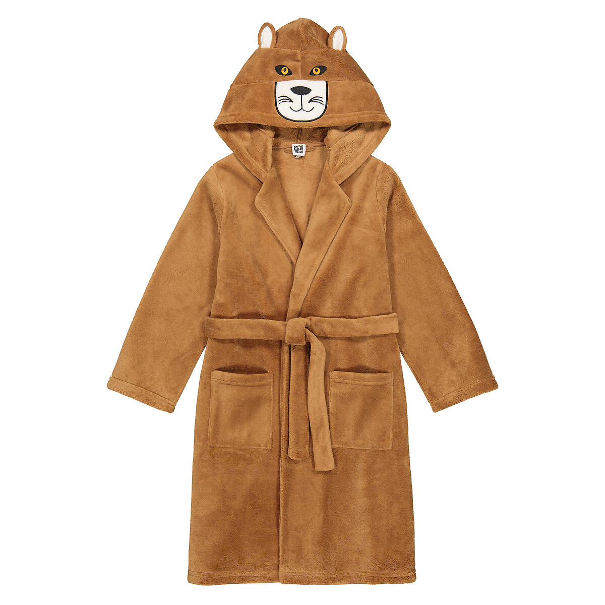 COLEÇÕES LA REDOUTE<br>Jaqueta de tricô de lã, capuz bordado