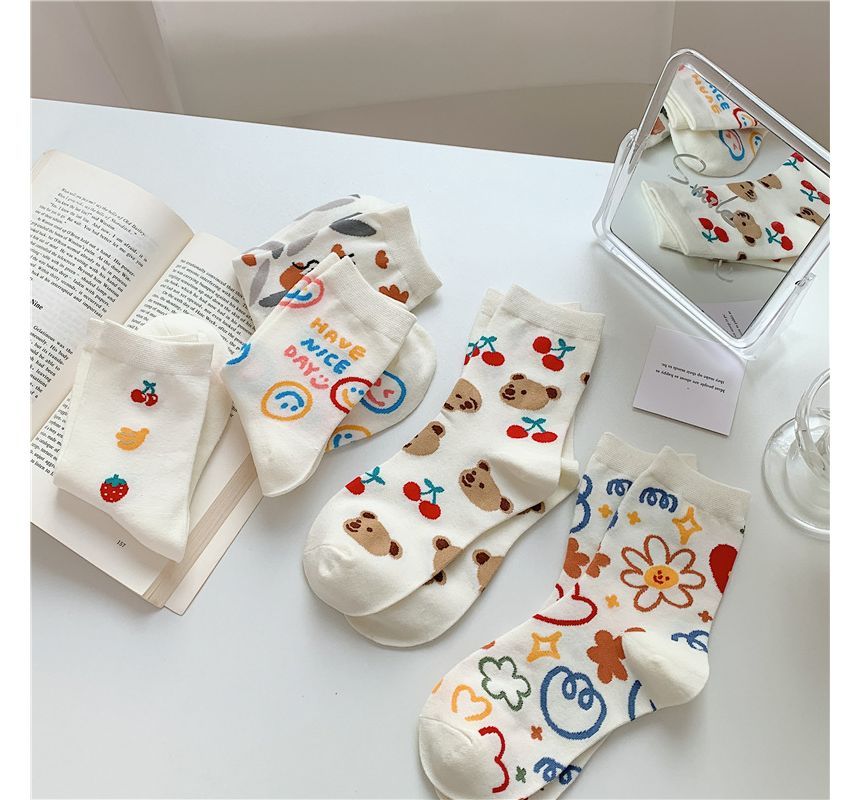 Lychee - Sokken met printletters
