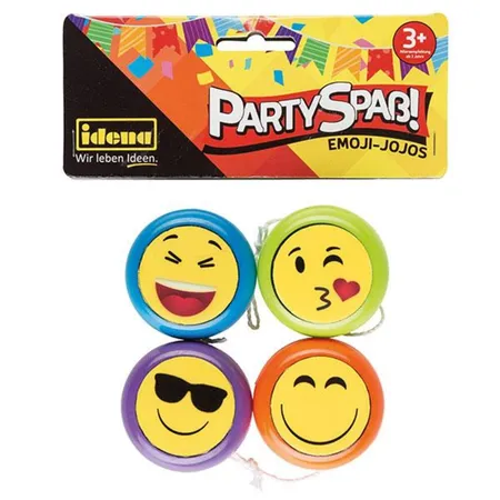 Idena Kinder Partyartikel Emoji Jojos 4 Stück