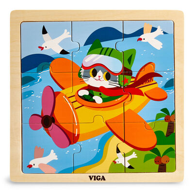 VIGA Puslespill 4-pack Kjøretøy