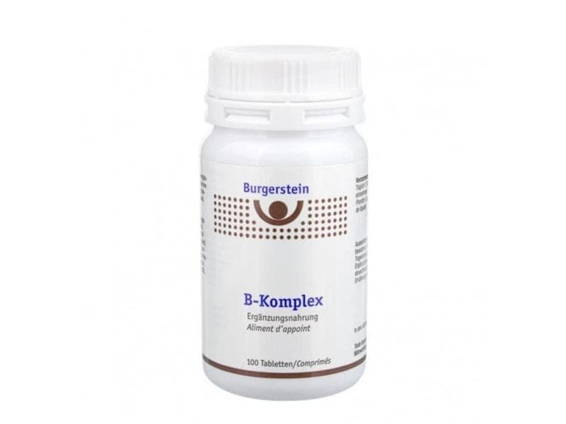 Burgerstein Vitamin-B Komplex 100 Tabletten Vegane Nahrungsergänzung, Vitamin-B Komplex