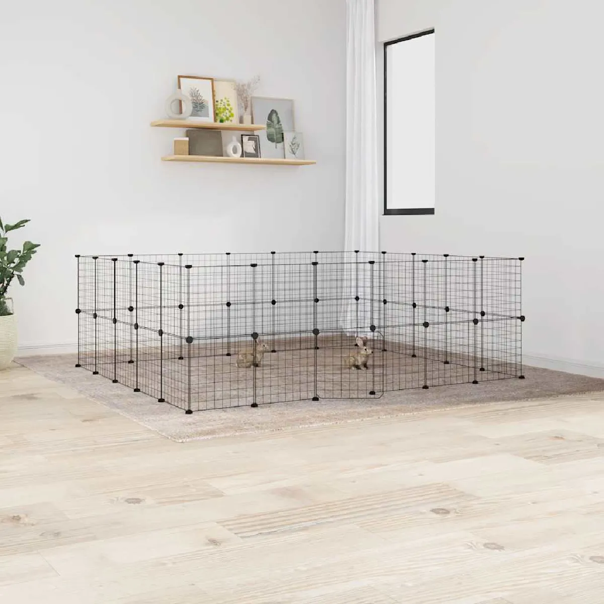 vidaXL Cage pour animaux 44 panneaux