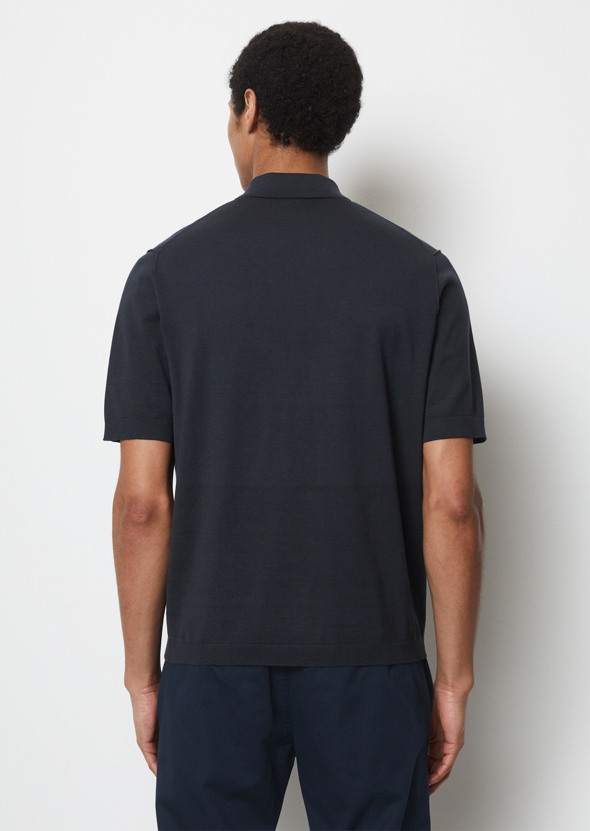 Strick-Poloshirt regular in Strick-Optik