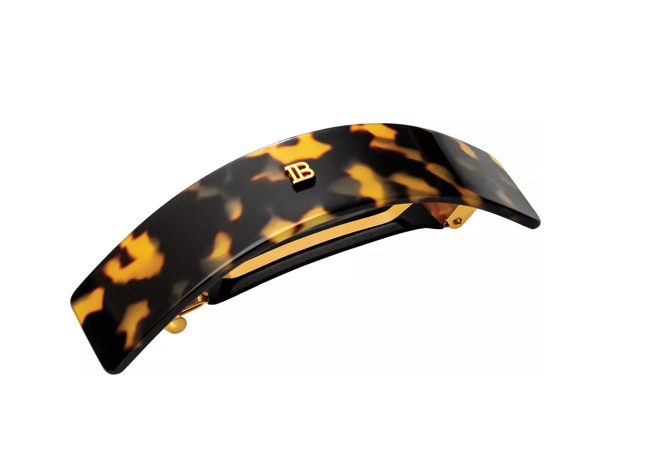 Balmain Paris - Cellulose Acetate Barrette pour Cheveux Large Tortoise Shell - Hårspænde