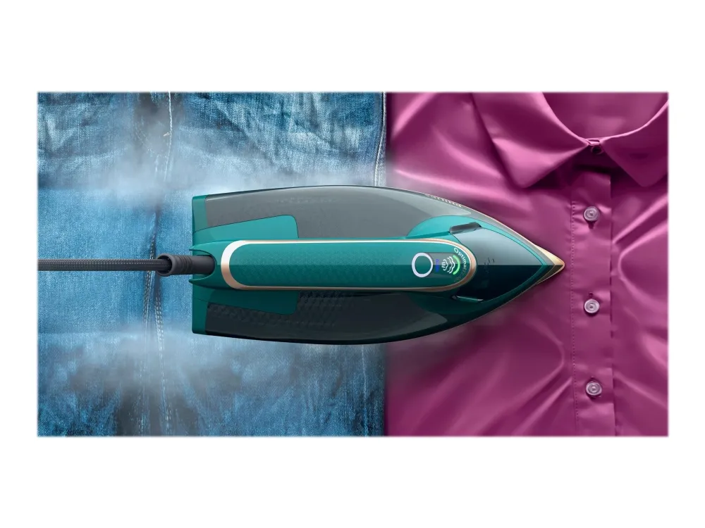 Philips Azur 8000 Series DST8030 - Dampstrygejern med automatisk afbrydelse - såleplade: SteamGlide Elite - 3000 W - opalgrøn