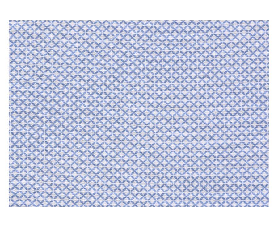 Chemise blanche imprimée motifs bleus - Col français - ARTHUS